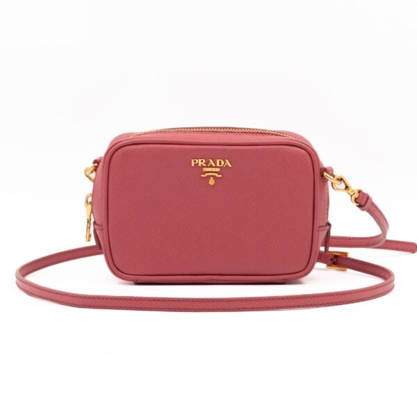 Camera Bag Pink Leather