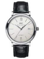 Replica Portofino Automatic IW356502 Steel Black Dial Alligator Strap 40mm
