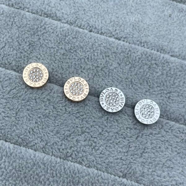 “Pav Disc” Stud Earrings