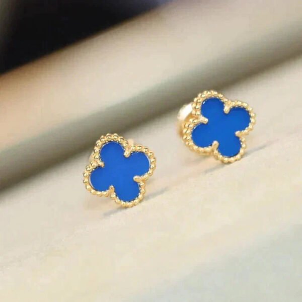 [ELANLUXE]CLOVER MINI 9.5MM TURQUOISE EARRINGS