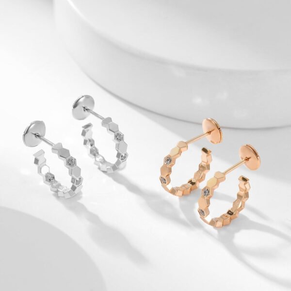 [ELANLUXE]BEE LOVE DIAMOND HOOP EARRINGS