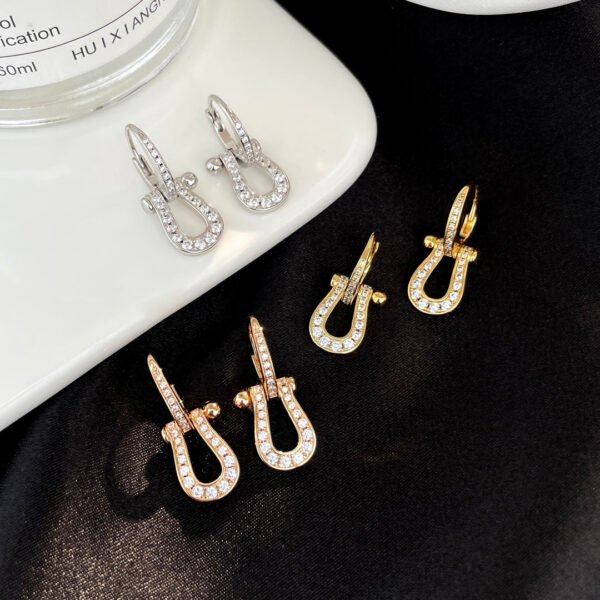 [ELANLUXE]FORCE 10 FULL DIAMOND DROP EARRINGS MEDIUM MODEL