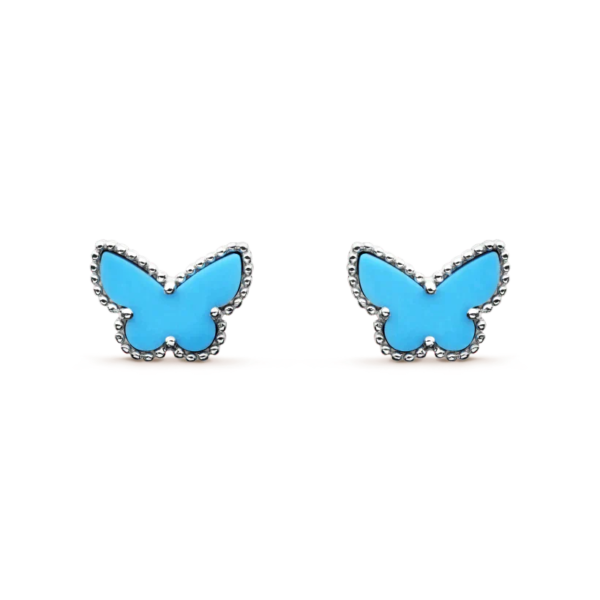 [ELANLUXE]BUTTERFLY TURQUOISE EARRINGS SILVER