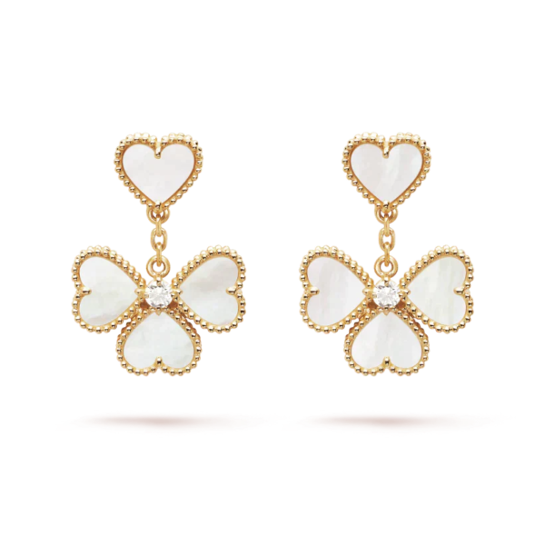 [ELANLUXE]CLOVER SWEET WHITE MOP EARRINGS
