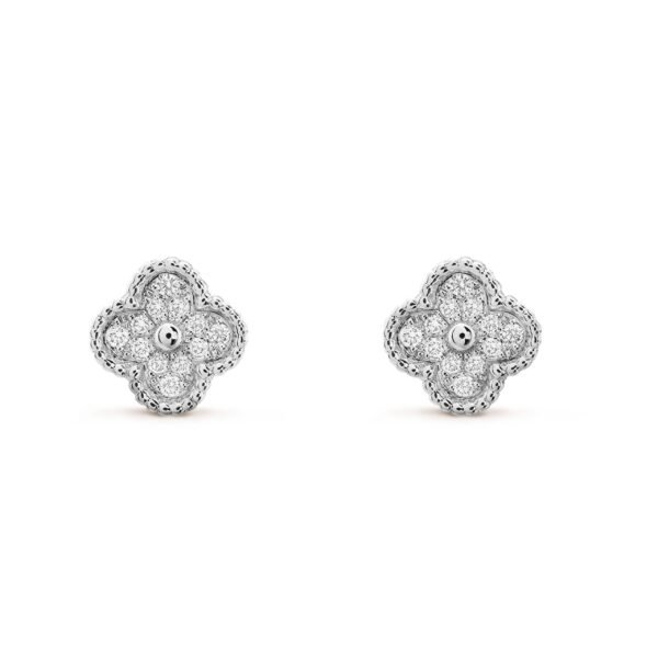 [ELANLUXE]CLOVER MINI DIAMOND STUD EARRINGS