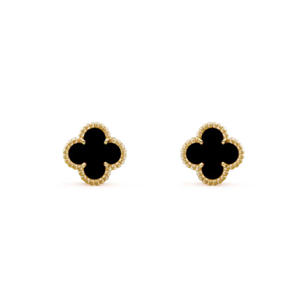 [ELANLUXE]CLOVER MINI 9.5MM BLACK MOP EARRINGS