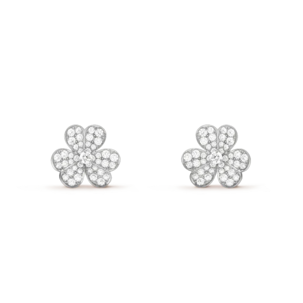 [ELANLUXE]CLOVER COMOS DIAMOND EARRINGS SILVER