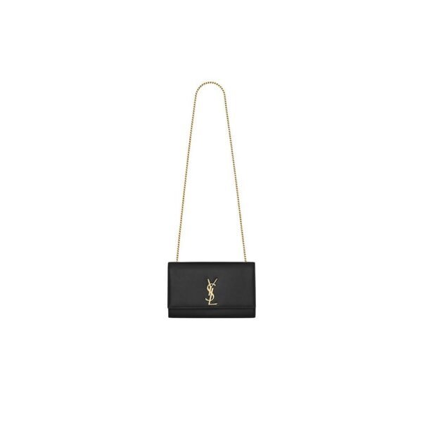 KATE MEDIUM CHAIN BAG IN GRAIN DE POUDRE EMBOSSED LEATHER