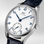 Replica Portuguese Automatic Small Seconds, Ref. IW358305 (Stainless Steel Case, Blue Dial, Black Alligator Leather Strap, 40.4mm)