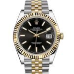 Automatic Watch for Men Replica DateJust  Gold Black Dial 40mm R061206