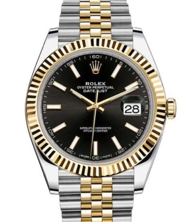 Automatic Watch for Men Replica DateJust  Gold Black Dial 40mm R061206