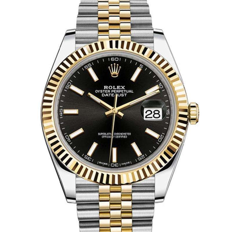 32ff808add30598d606a52b717cb63db Automatic Watch for Men Replica DateJust Gold Black Dial 40mm R061206