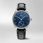Replica Portuguese Automatic Small Seconds, Ref. IW358305 (Stainless Steel Case, Blue Dial, Black Alligator Leather Strap, 40.4mm)