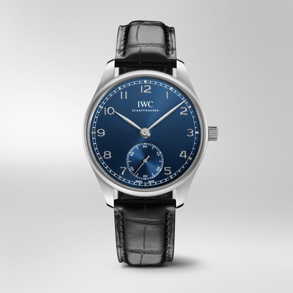 489a55010ff99aa98b0ea6813098b878 Replica Portuguese Automatic Small Seconds, Ref. IW358305 (Stainless Steel Case, Blue Dial, Black Alligator Leather Strap, 40.4mm)