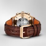 Replica Portugieser Chronograph IW371611 Steel White Dial Brown Alligator Strap 40.9mm