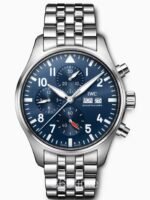 Replica Pilot’s Watch Chronograph, Ref. IW378006 (Stainless Steel Bracelet, Green Dial, 43mm) VK63 Quartz Movement