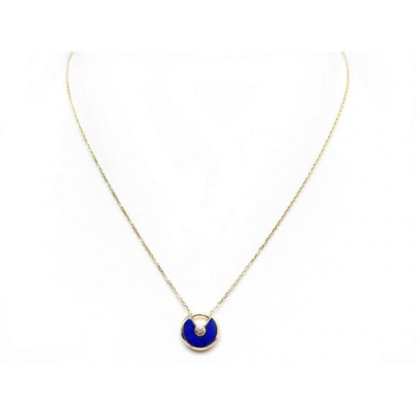 [ELANLUXE]AMULETTE ROSE GOLD AGATE NECKLACE