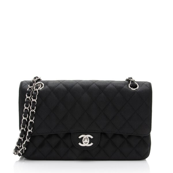 Chanel Caviar Leather Classic Medium Double Flap Bag