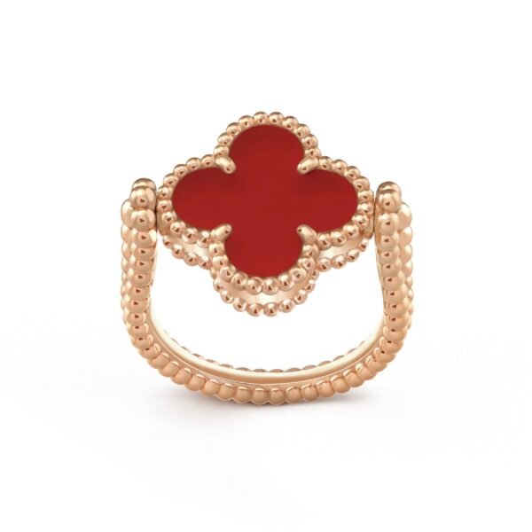 [ELANLUXE]CLOVER RIVERSIBLE PINK GOLD RING