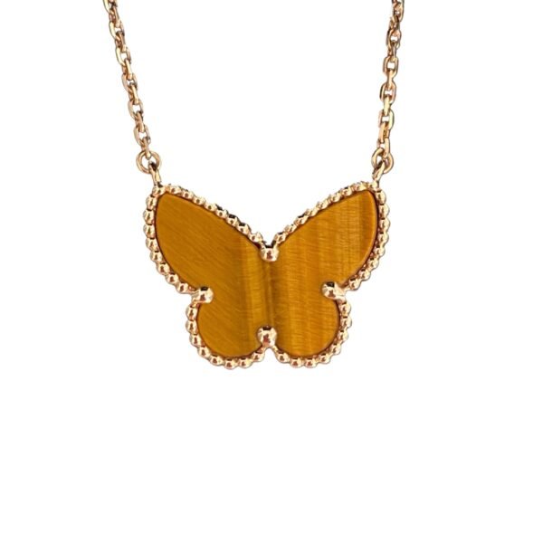 [ELANLUXE] TIGER__ EYE BUTTERFLY NECKLACE