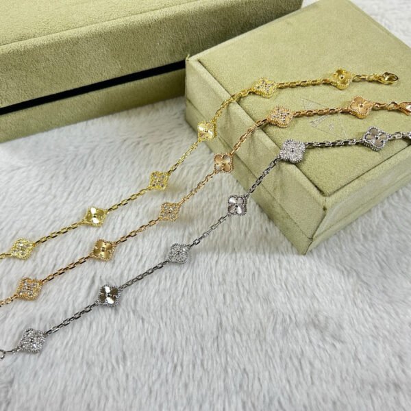 [ELANLUXE]CLOVER 6 MOTIF DIAMOND LASER BRACELET