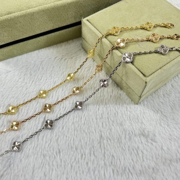 [ELANLUXE]CLOVER 6 MOTIF DIAMOND BRACELET