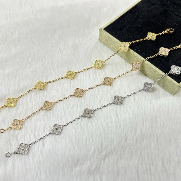 [ELANLUXE]CLOVER 6 MOTIF DIAMOND BRACELET