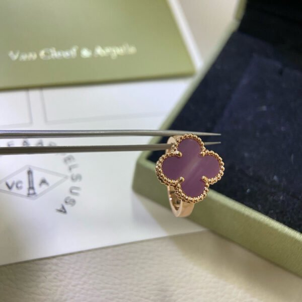 [ELANLUXE]CLOVER  PURPLE VIOLET RING