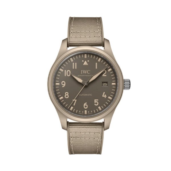 Pilot's Watch Automatic TOP GUN Mojave Desert Ceramic Case 41mm - Brown on Rubber Strap