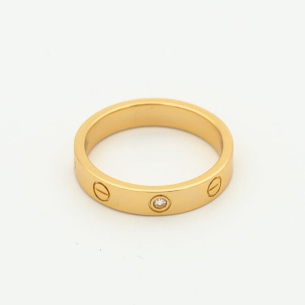 [ELANLUXE]LOVE RING 4MM 1 DIAMOND PINK GOLD