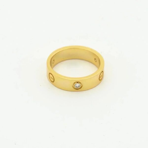 [ELANLUXE]LOVE RING 4MM 1 DIAMOND GOLD