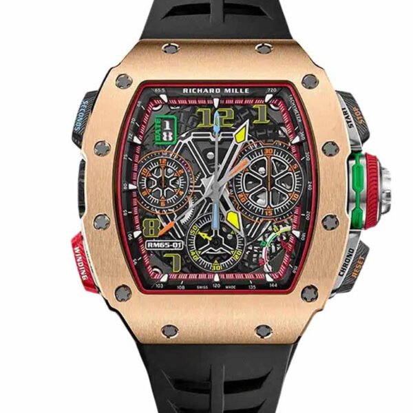 Richard Mille RM 65-01 Automatic Split Seconds Chronograph Rose Gold Titanium