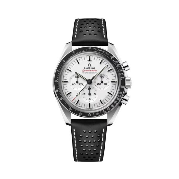 Speedmaster Moonwatch Professional Chronograph Sapphire 42mm - White on Leather Strap