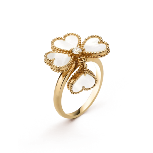 [ELANLUXE]SWEET CLOVER WHITE MOP RING