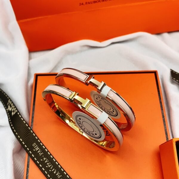 [ELANLUXE]CLASSIC HM CLIC  PINK 8MM ENAMEL BRACELET