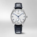 Replica Portuguese Automatic Small Seconds, Ref. IW358305 (Stainless Steel Case, Blue Dial, Black Alligator Leather Strap, 40.4mm)