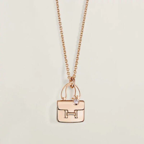 [ELANLUXE]AMULETTE PEDANT ROSE GOLD NECKLACE
