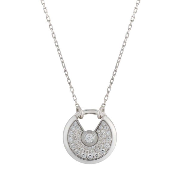 [ELANLUXE]AMULETTE SILVER FULL DIAMOND NECKLACE