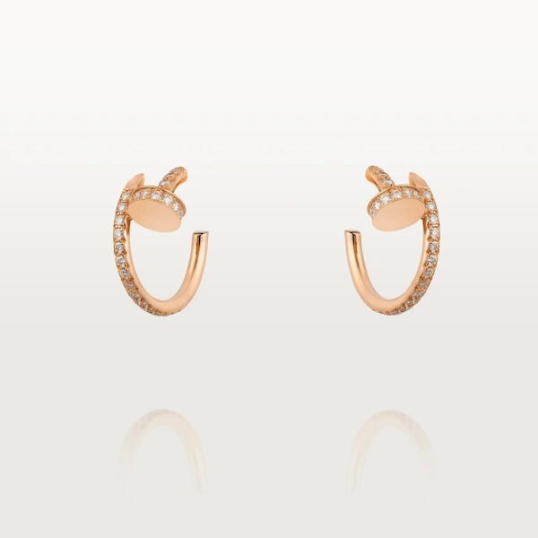 [ELANLUXE]JUSTE EARRINGS 12.75MM PINK GOLD DIAMOND