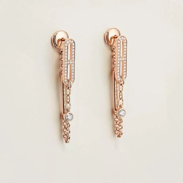 [ELANLUXE]CHAINE CHAOS DIAMOND DROP EARRINGS