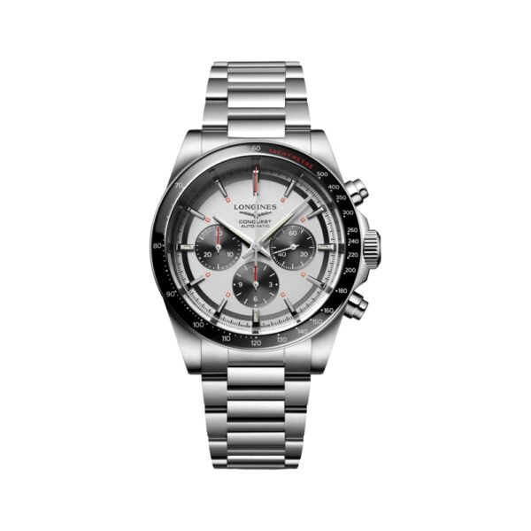 Conquest Automatic Chronograph 42mm - Silver on Bracelet
