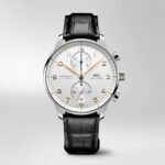 Replica Portugieser Chronograph IW371480 Rose Gold White Dial Brown Alligator Strap 40.9mm