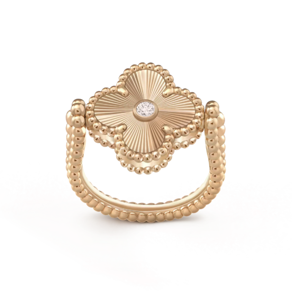 [ELANLUXE]CLOVER RIVERSIBLE ROSE GOLD RING