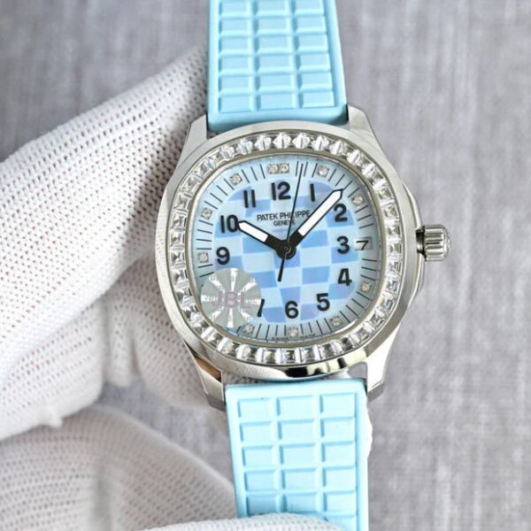 Patek Aquanaut 35.6mm Blue Dial Blue Strap Watch