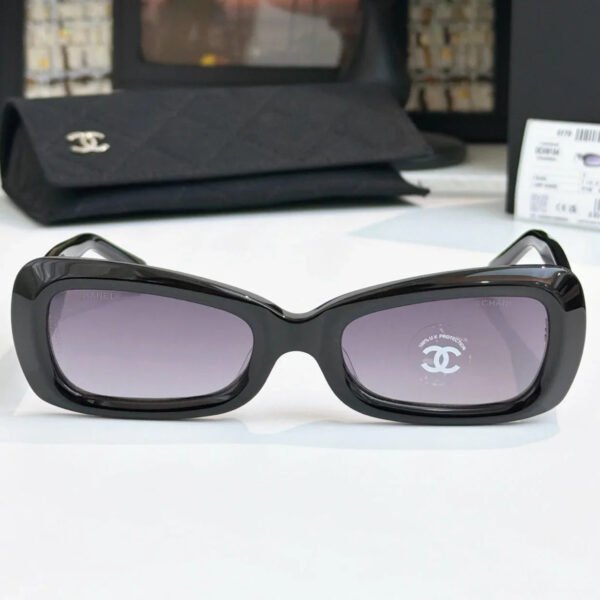 Chanel Butterfly Sunglasses Black Gradient Purple Acetate
