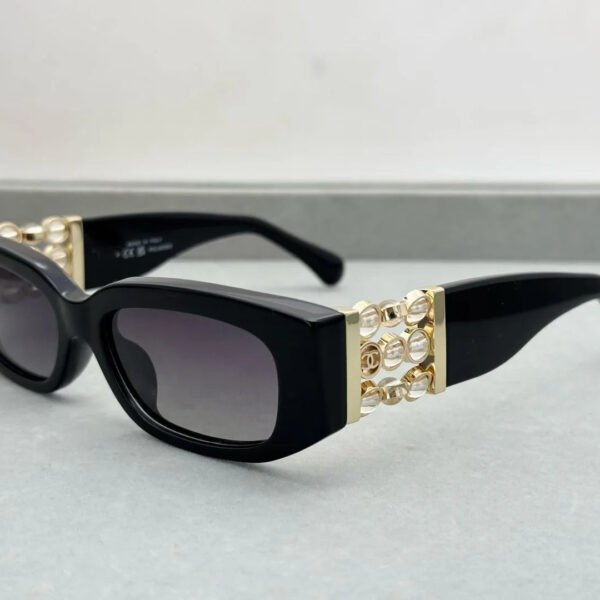 Chanel Rectangle Sunglasses Acetate & Glass Pearls