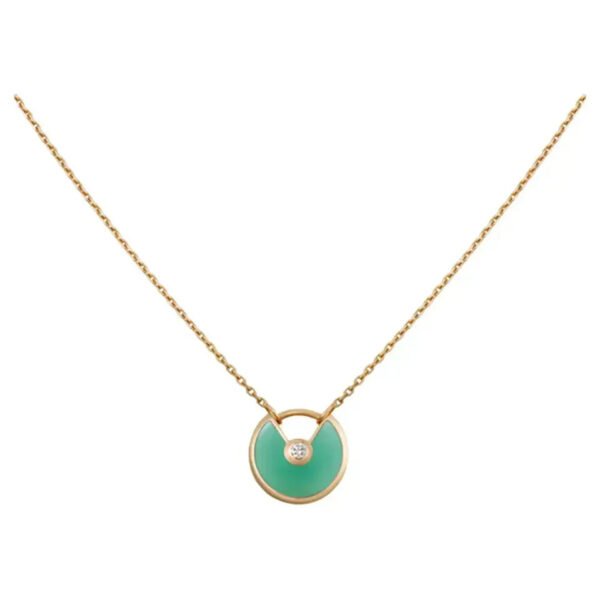 [ELANLUXE]AMULETTE GOLD MALACHITE NECKLACE