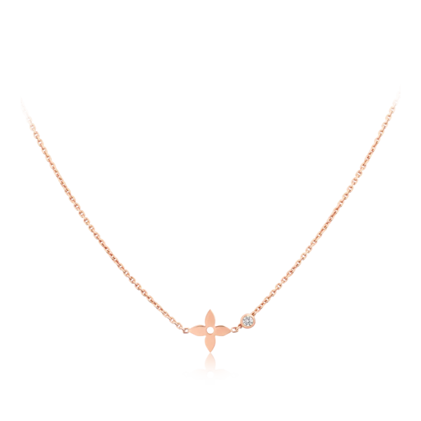 [ELANLUXE]BLOSSOM PENDANT PINK GOLD AND DIAMOND