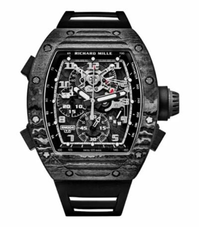 Richard Mille Rm 004 V3 Ca Split Seconds Chronograph Ntpt Carbon 49mm Black Rubber Straps Men’s Watch