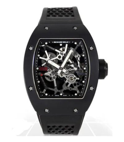 Richard Mille Rm 035 An Al-ca Rafael Nadal Skeleton Dial 44.50 Mm X 49.94 Mm Carbon Tpt Black Rubber Straps Men’s Watch